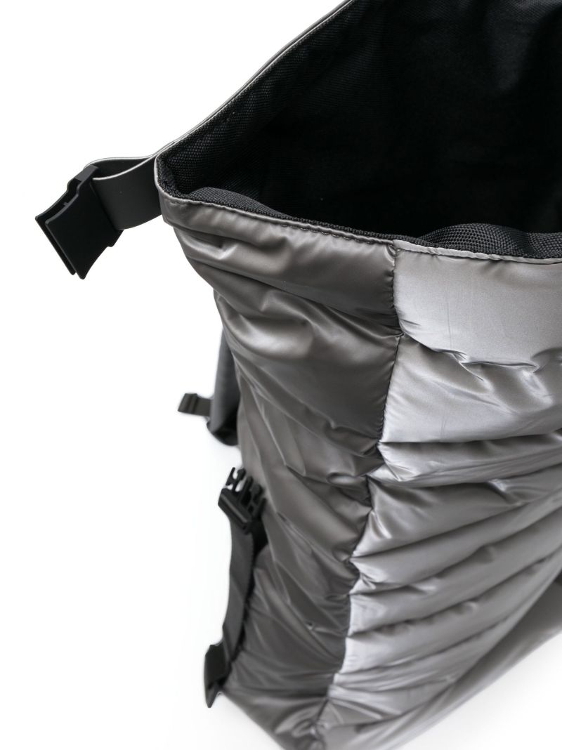 Silver-tone Loop Padded Backpack