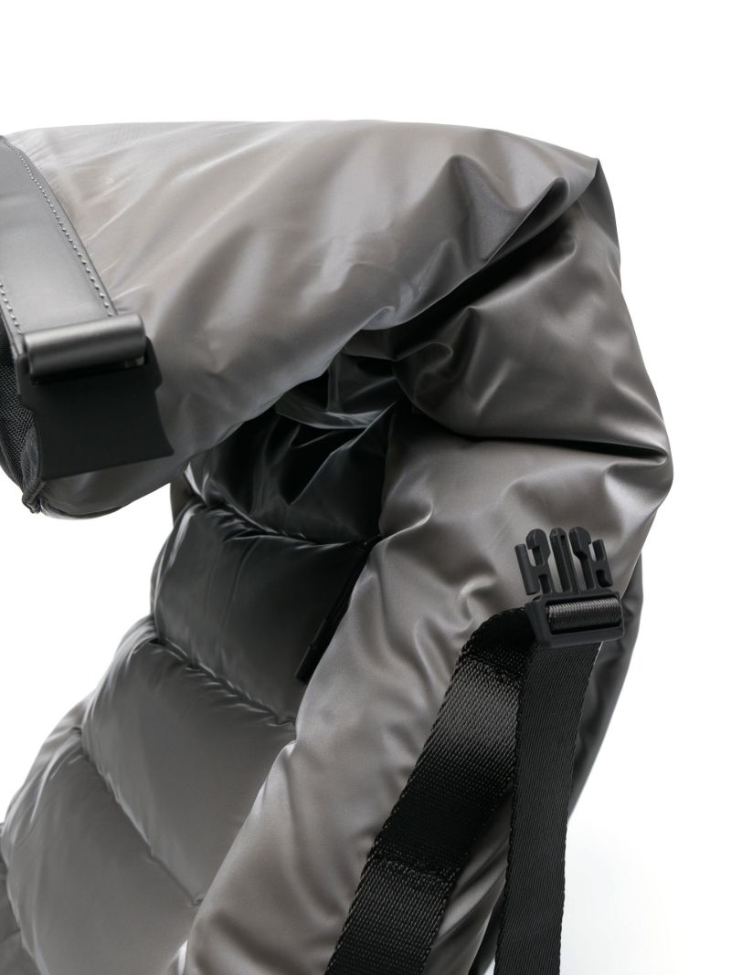 Silver-tone Loop Padded Backpack