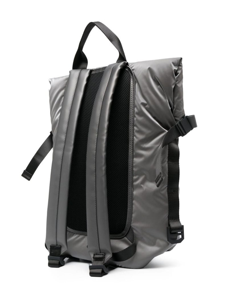 Silver-tone Loop Padded Backpack