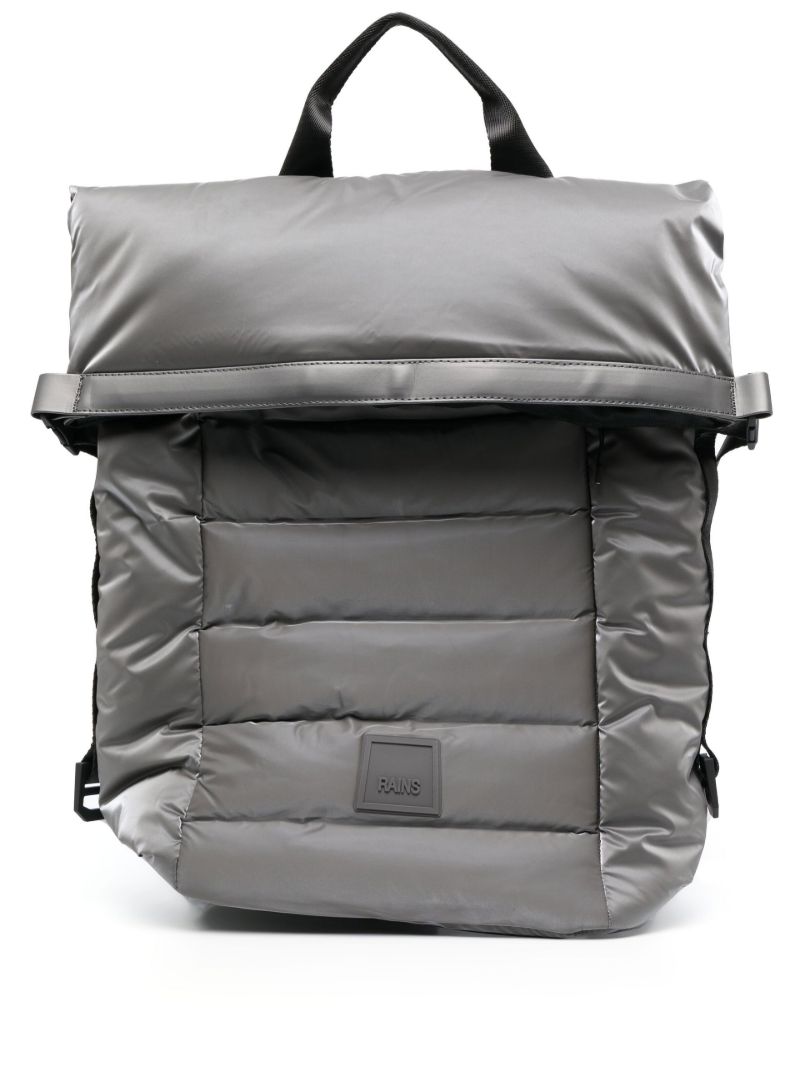 Silver-tone Loop Padded Backpack