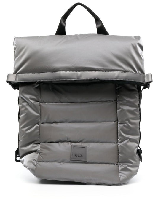 Silver-tone Loop Padded Backpack