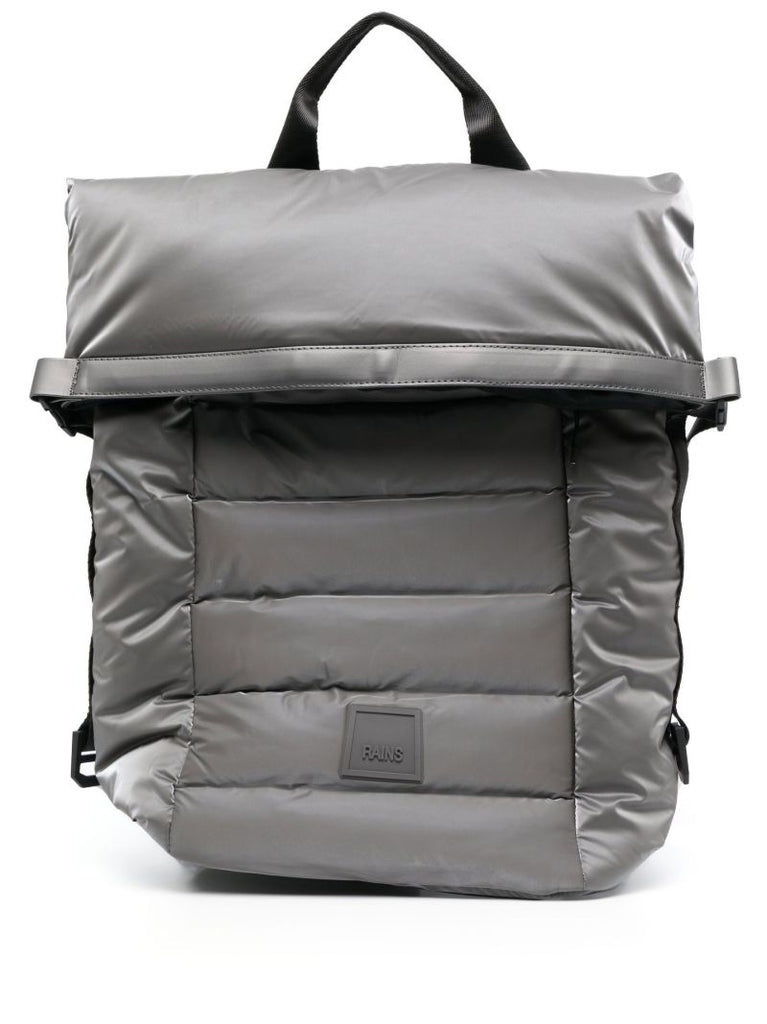 Silver-tone Loop Padded Backpack