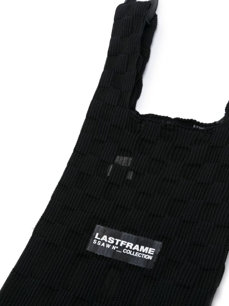 Black Market Interwoven Logo Print Tote Bag