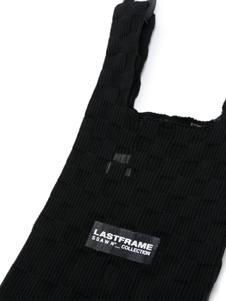 Black Market Interwoven Logo Print Tote Bag