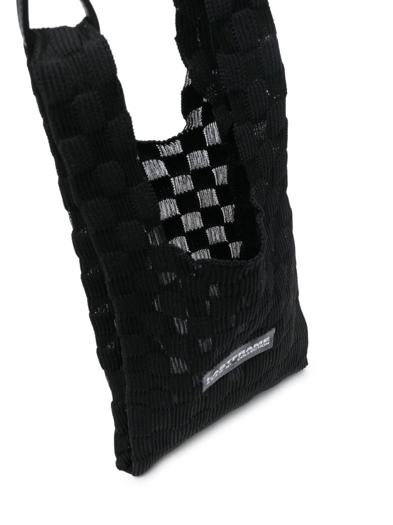 Black Market Interwoven Logo Print Tote Bag