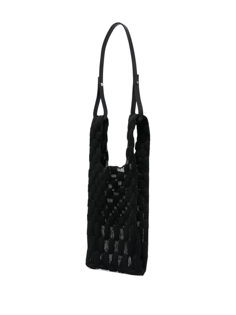 Black Market Interwoven Logo Print Tote Bag