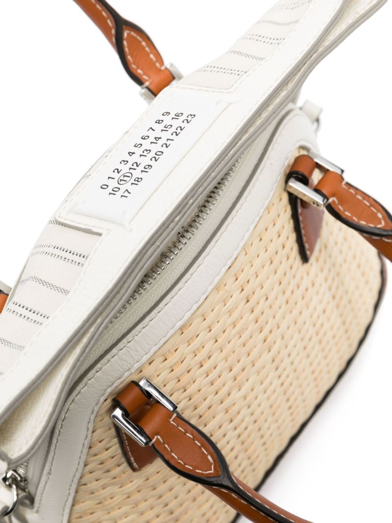 Beige 5ac Classique Micro Raffia Bag