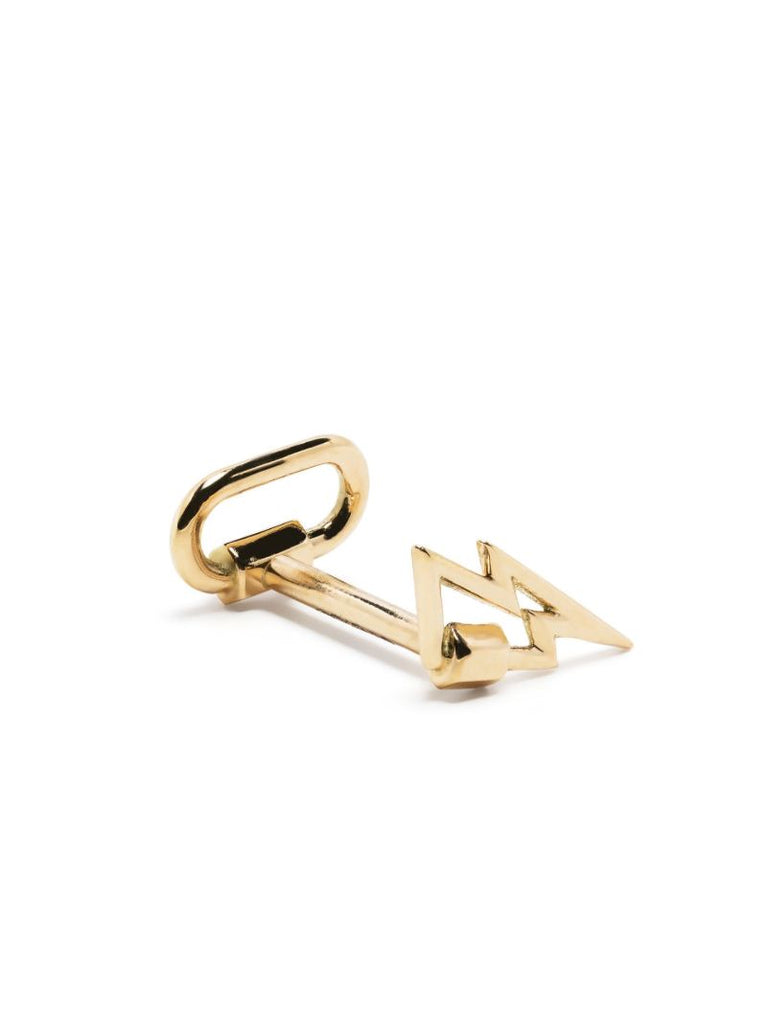 18k Yellow Gold Bolt Lockette Single Earring