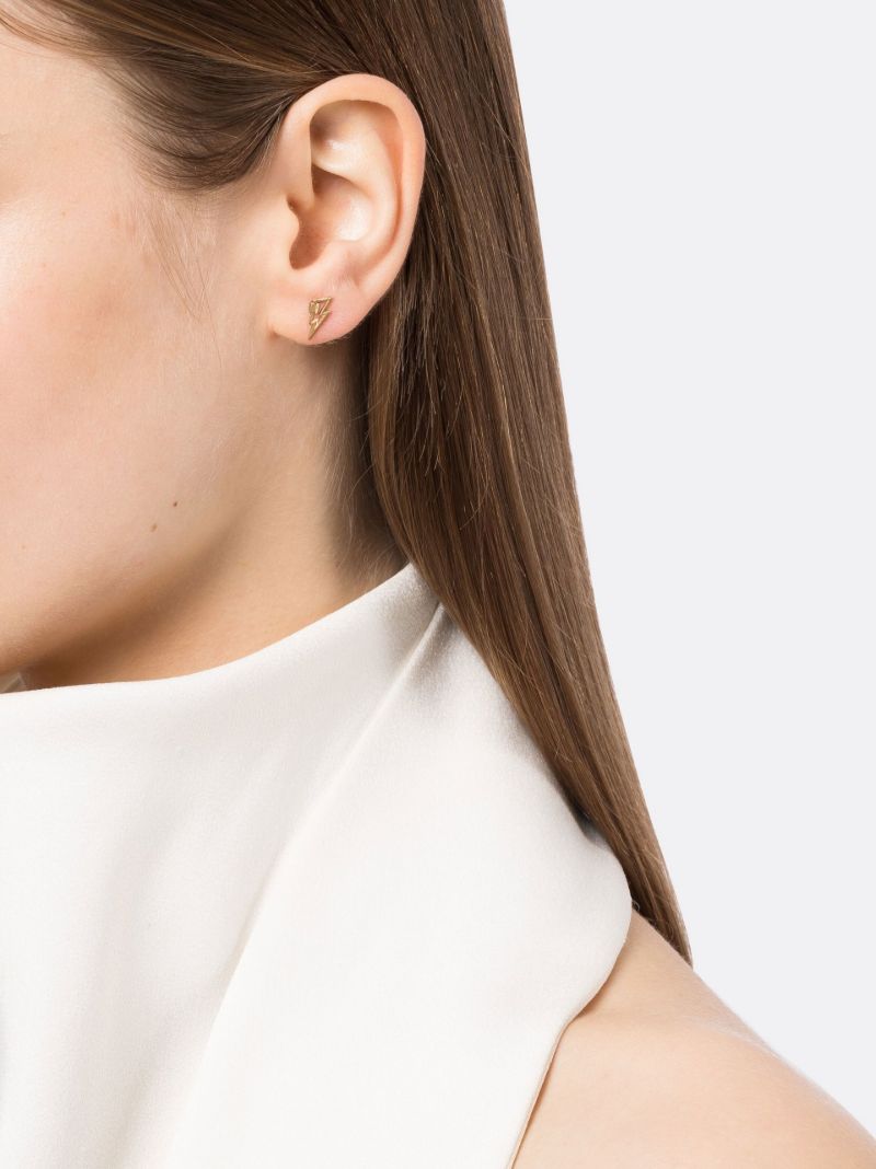18k Yellow Gold Bolt Lockette Single Earring