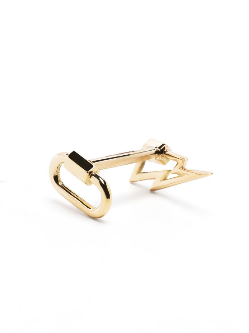 18k Yellow Gold Bolt Lockette Single Earring