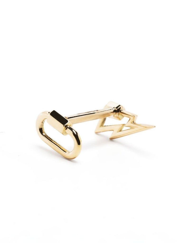 18k Yellow Gold Bolt Lockette Single Earring
