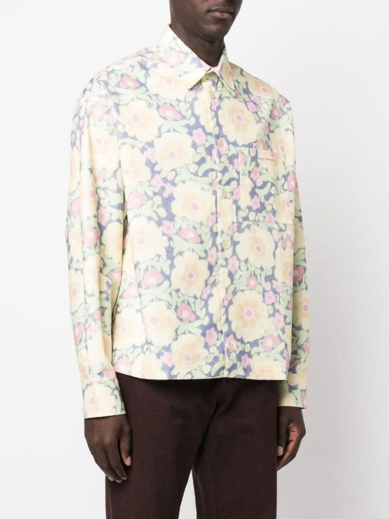 Yellow La Chemise Papier Floral Cotton Shirt