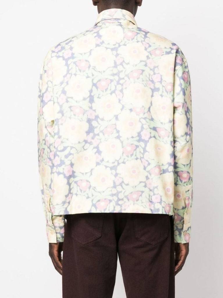 Yellow La Chemise Papier Floral Cotton Shirt