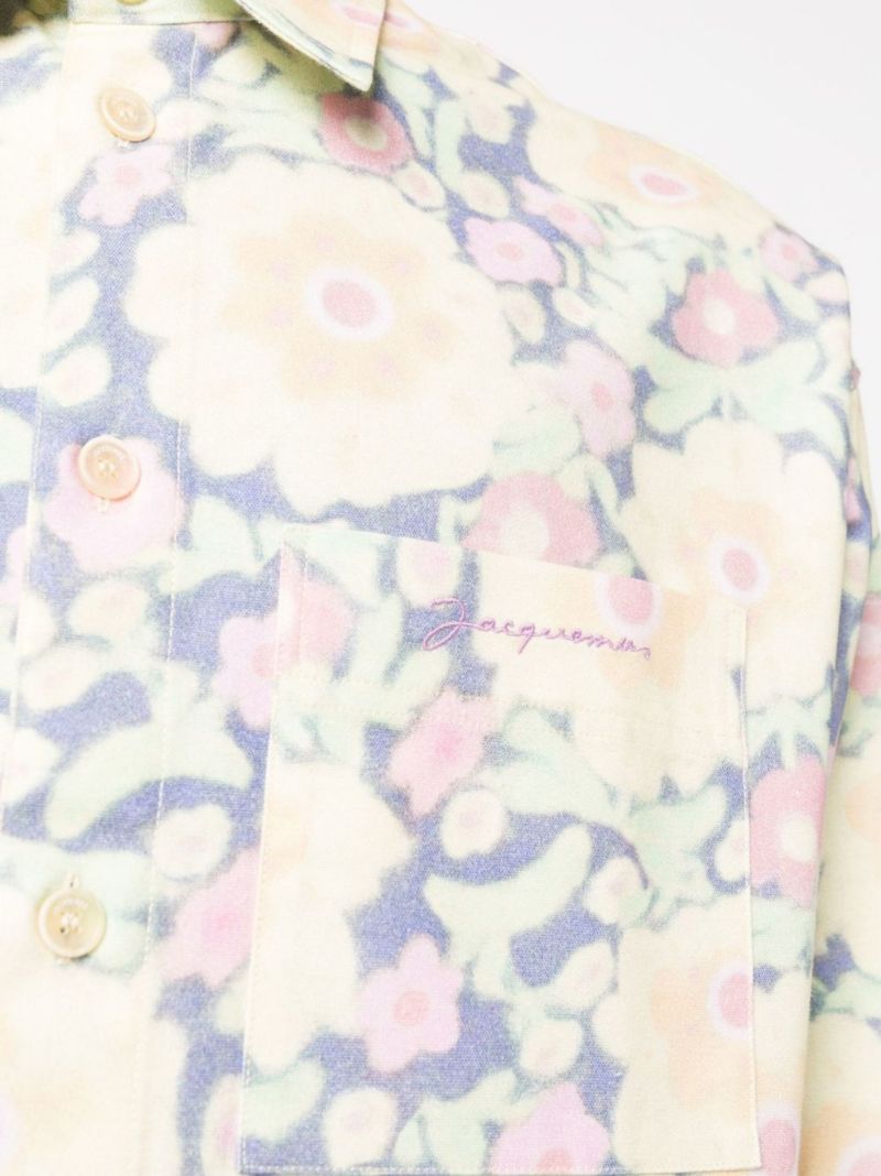 Yellow La Chemise Papier Floral Cotton Shirt