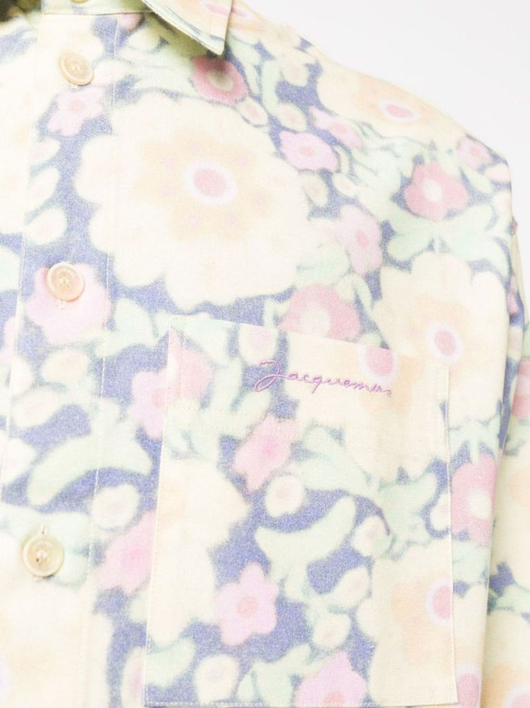 Yellow La Chemise Papier Floral Cotton Shirt