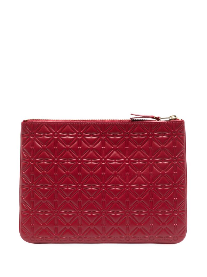 Red Classic Leather Embossed Wallet