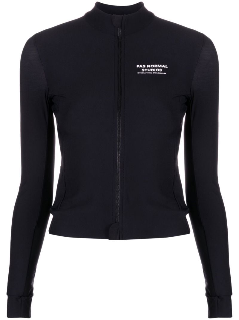 Black Mechanism Cycling Jersey Top