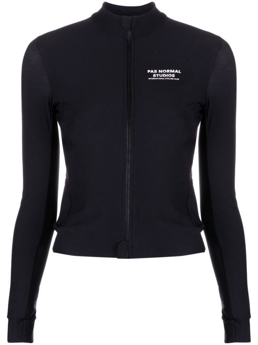 Black Mechanism Cycling Jersey Top