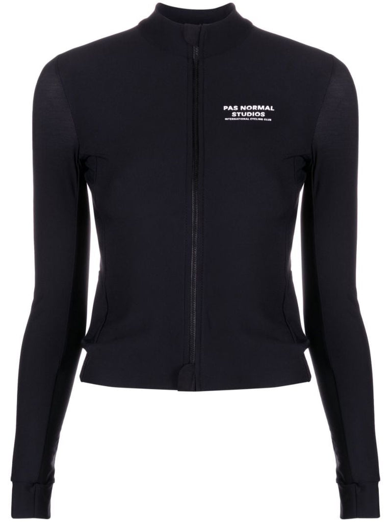 Black Mechanism Cycling Jersey Top