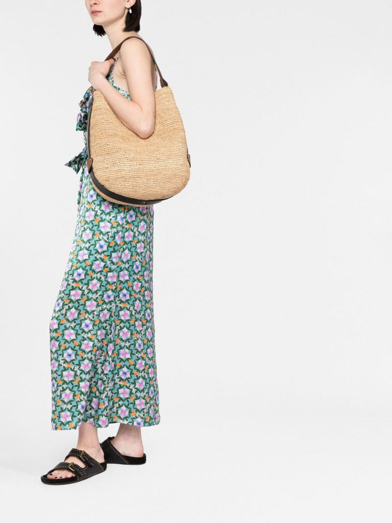 Neutral Bayia Raffia Tote Bag