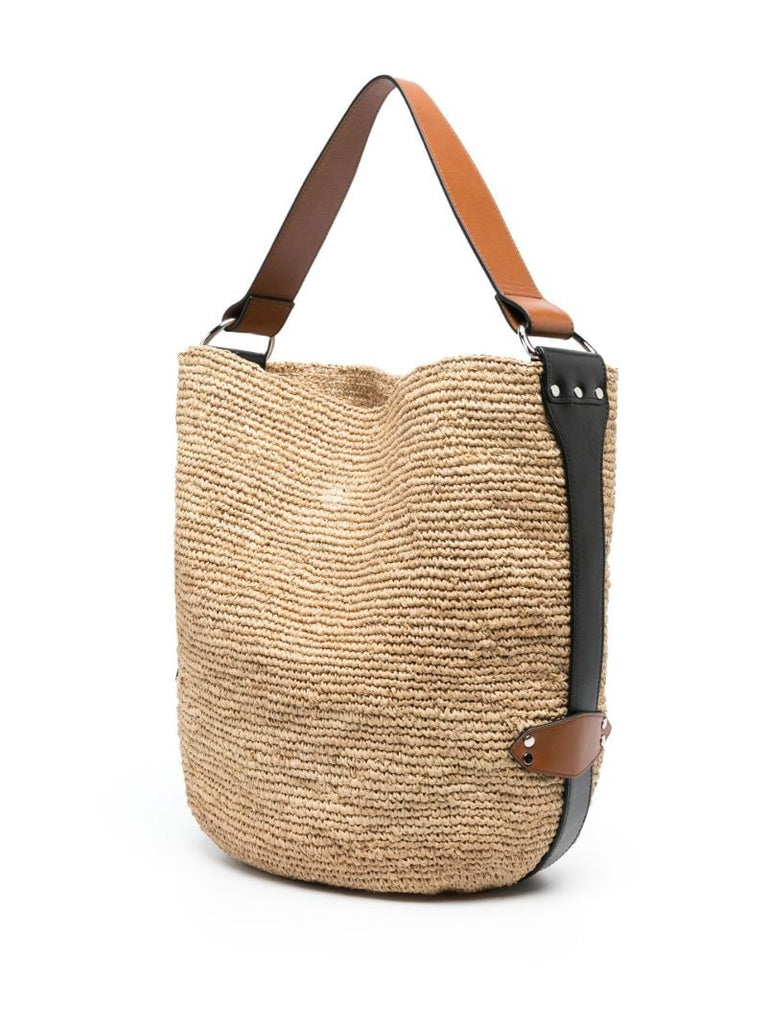 Neutral Bayia Raffia Tote Bag