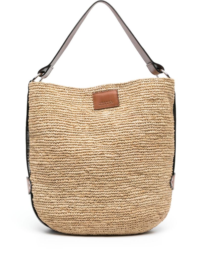 Neutral Bayia Raffia Tote Bag