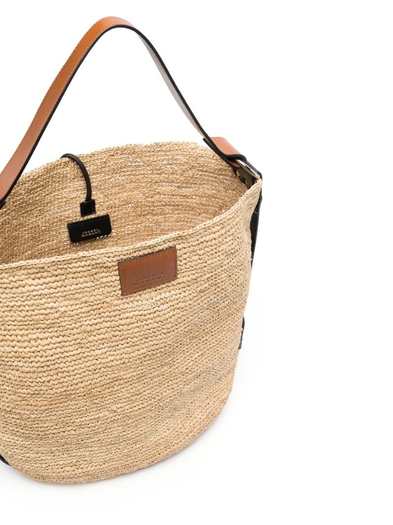 Neutral Bayia Raffia Tote Bag