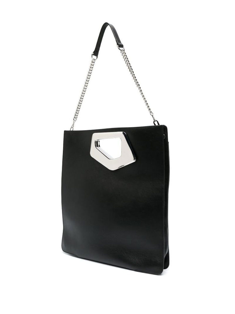Black Arabella Tall Leather Tote Bag