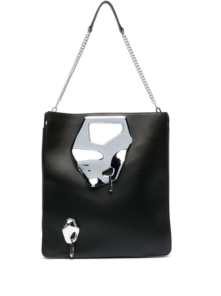 Black Arabella Tall Leather Tote Bag