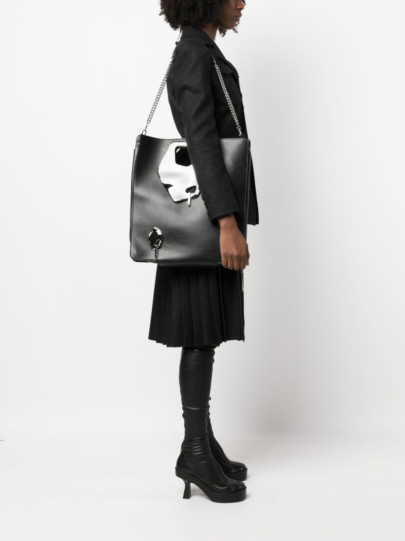 Black Arabella Tall Leather Tote Bag