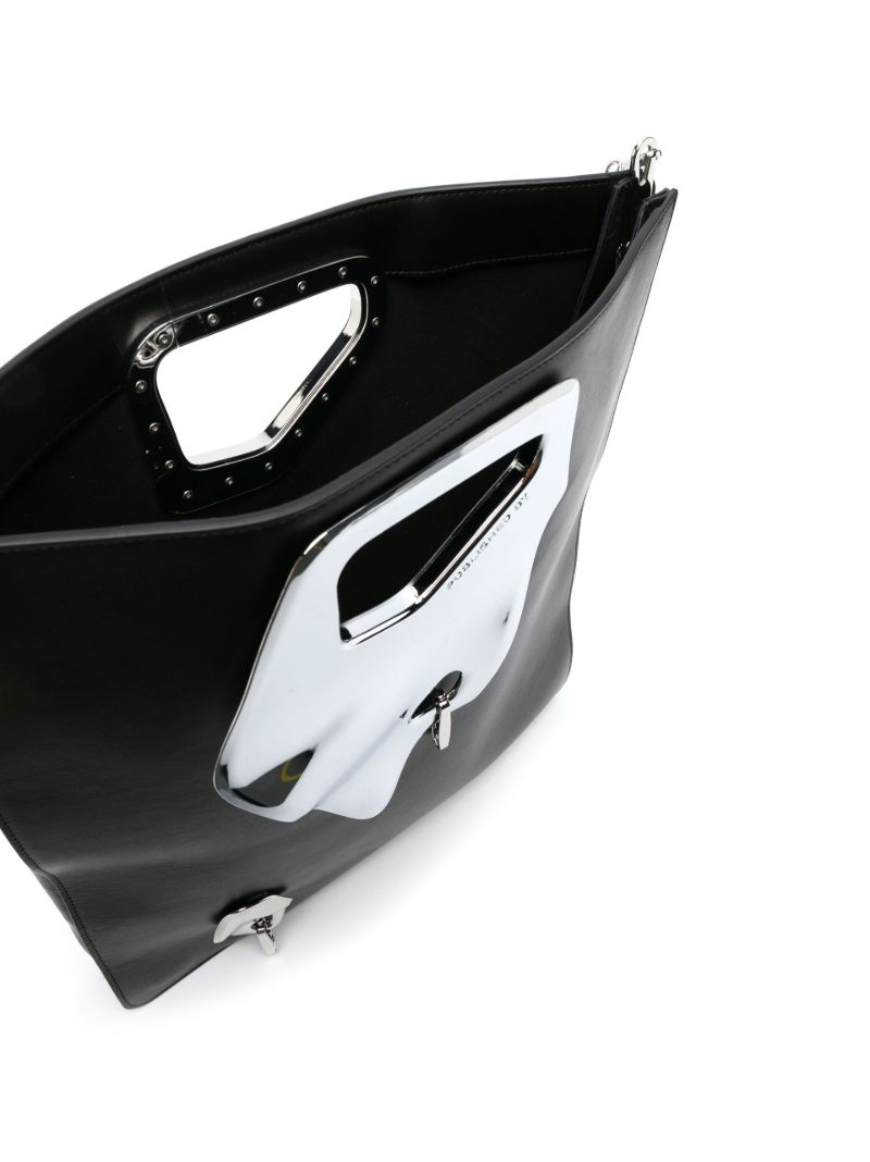 Black Arabella Tall Leather Tote Bag