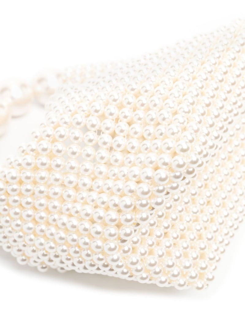White Nuit Faux Pearl Mini Bag