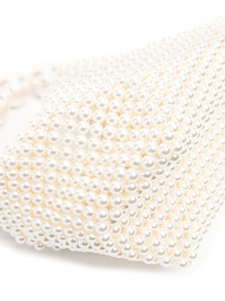 White Nuit Faux Pearl Mini Bag
