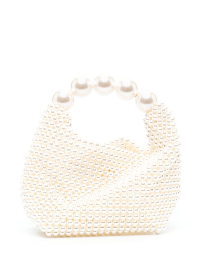 White Nuit Faux Pearl Mini Bag