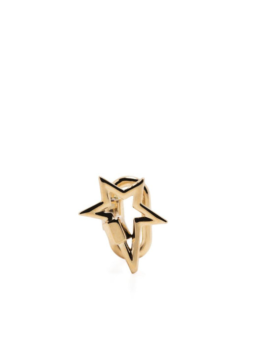 18k Yellow Gold Star Lockette Single Earring