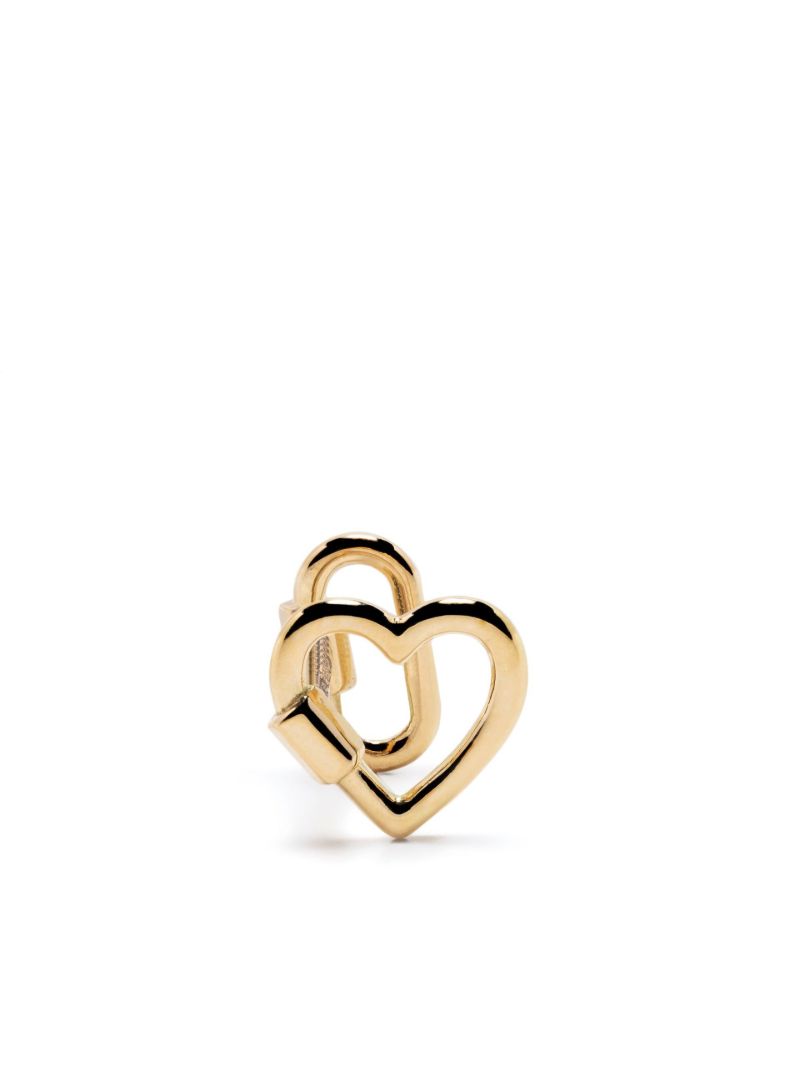 18k Yellow Gold Heart Lockette Single Earring