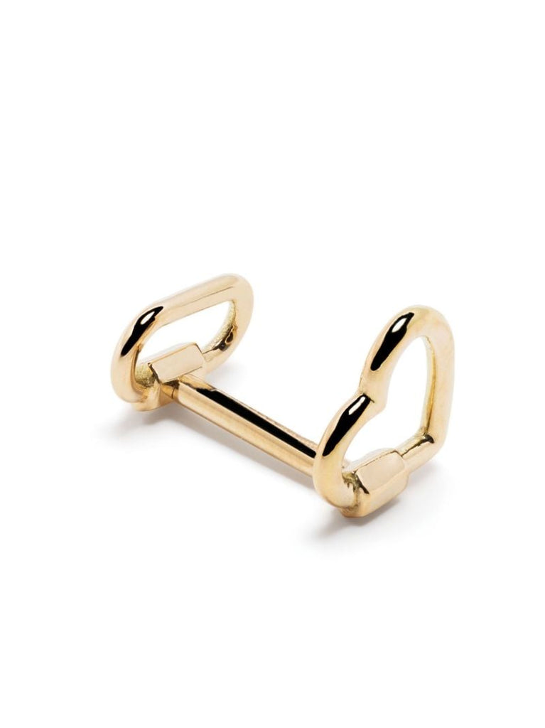 18k Yellow Gold Heart Lockette Single Earring