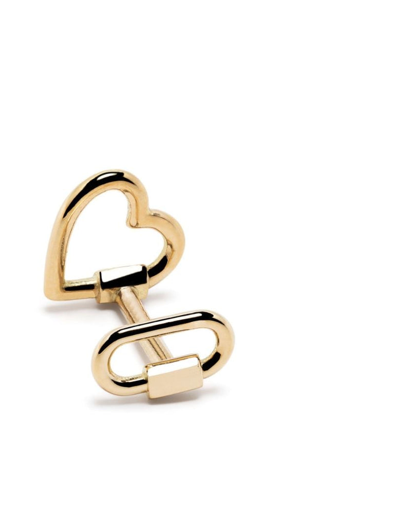 18k Yellow Gold Heart Lockette Single Earring