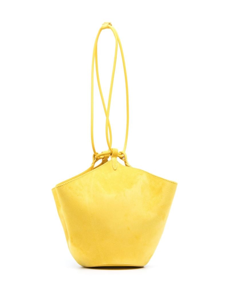 Yellow Lotus Drawstring Shoulder Bag