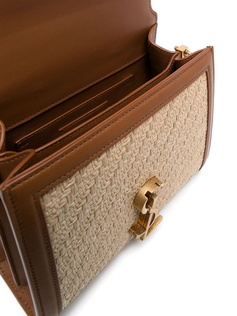 Neutral Cassandra Raffia Top Handle Bag