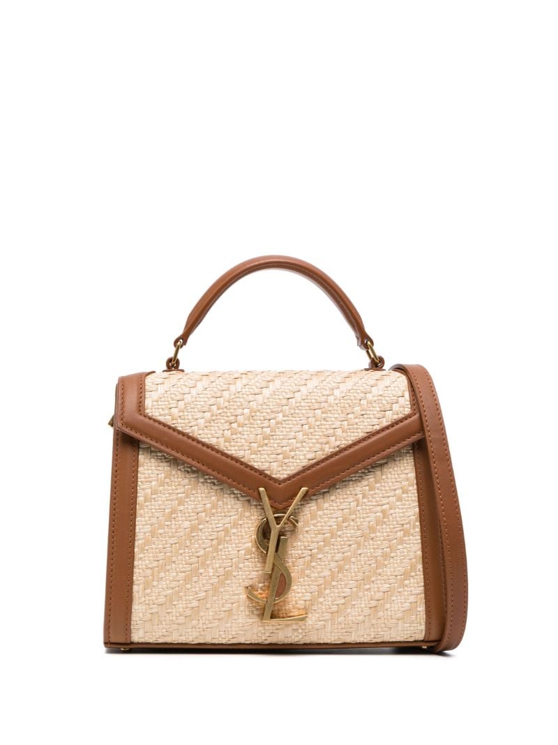 Neutral Cassandra Raffia Top Handle Bag