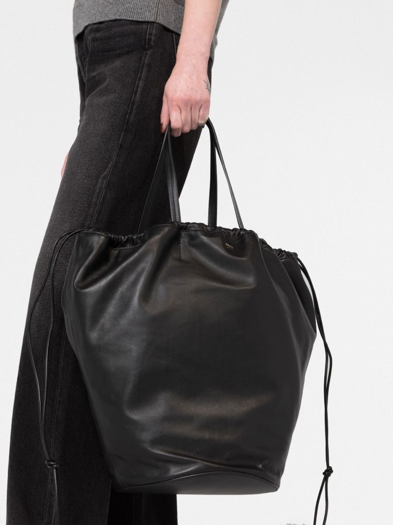 Black Osa Leather Tote Bag