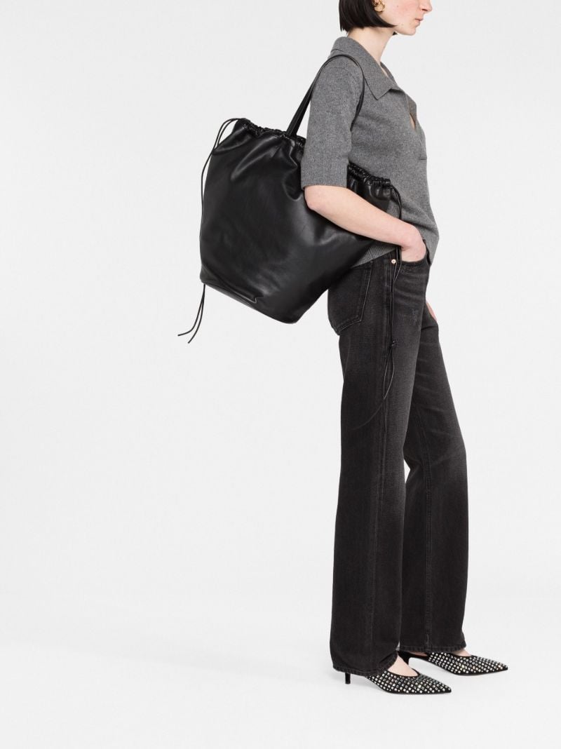 Black Osa Leather Tote Bag