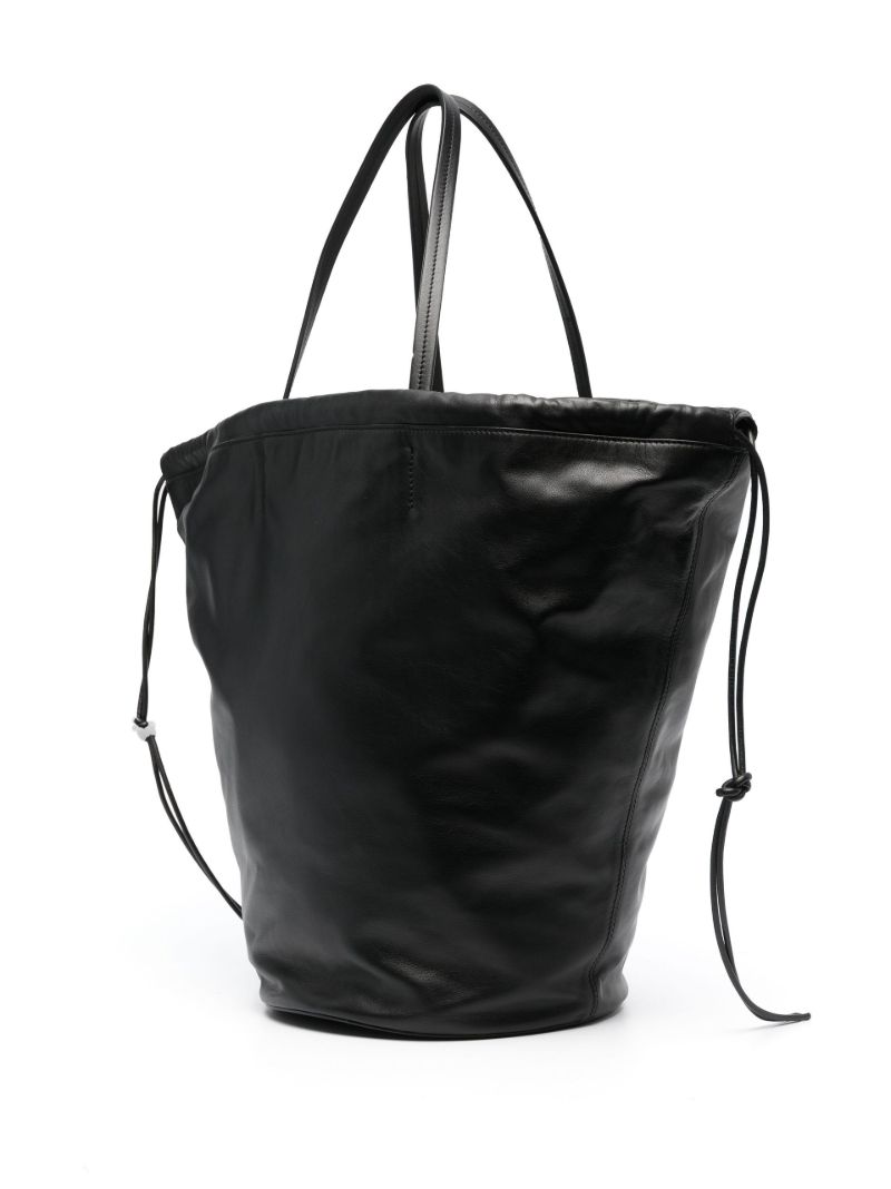Black Osa Leather Tote Bag