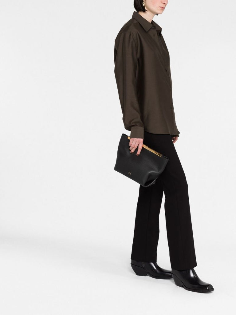 Black Augusta Leather Crossbody Bag