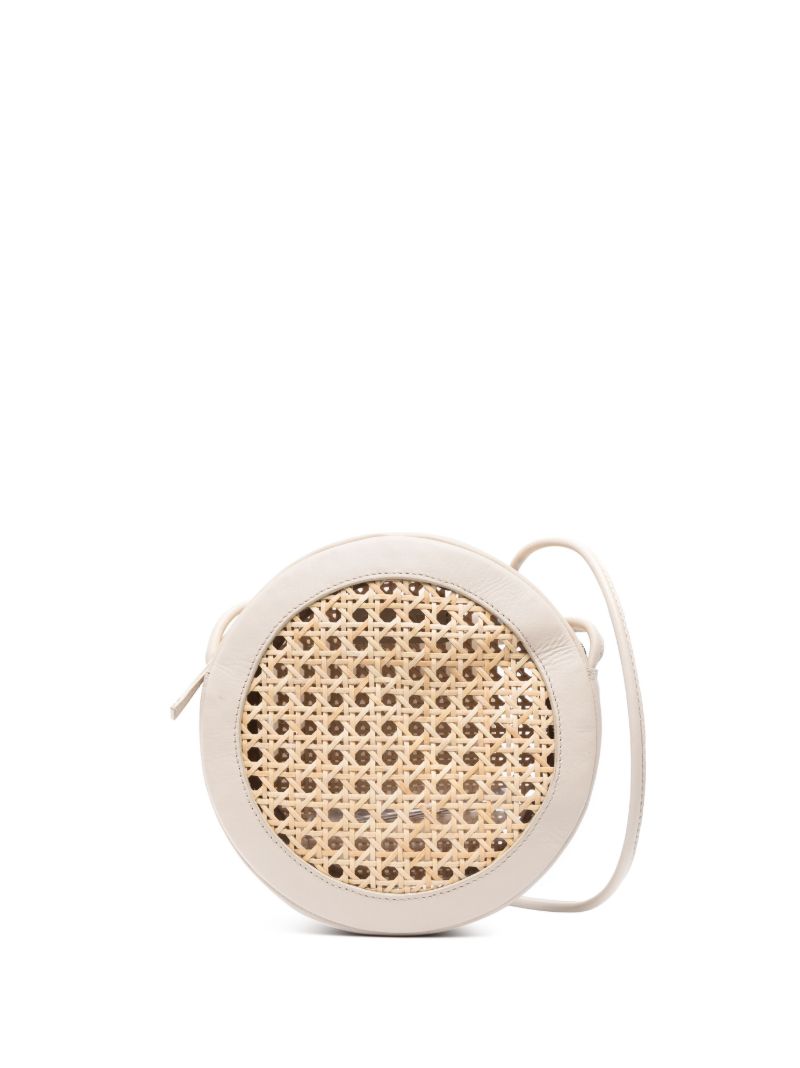 Neutral Rattan Cross Body Bag