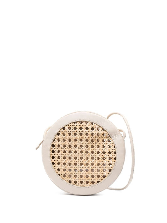 Neutral Rattan Cross Body Bag