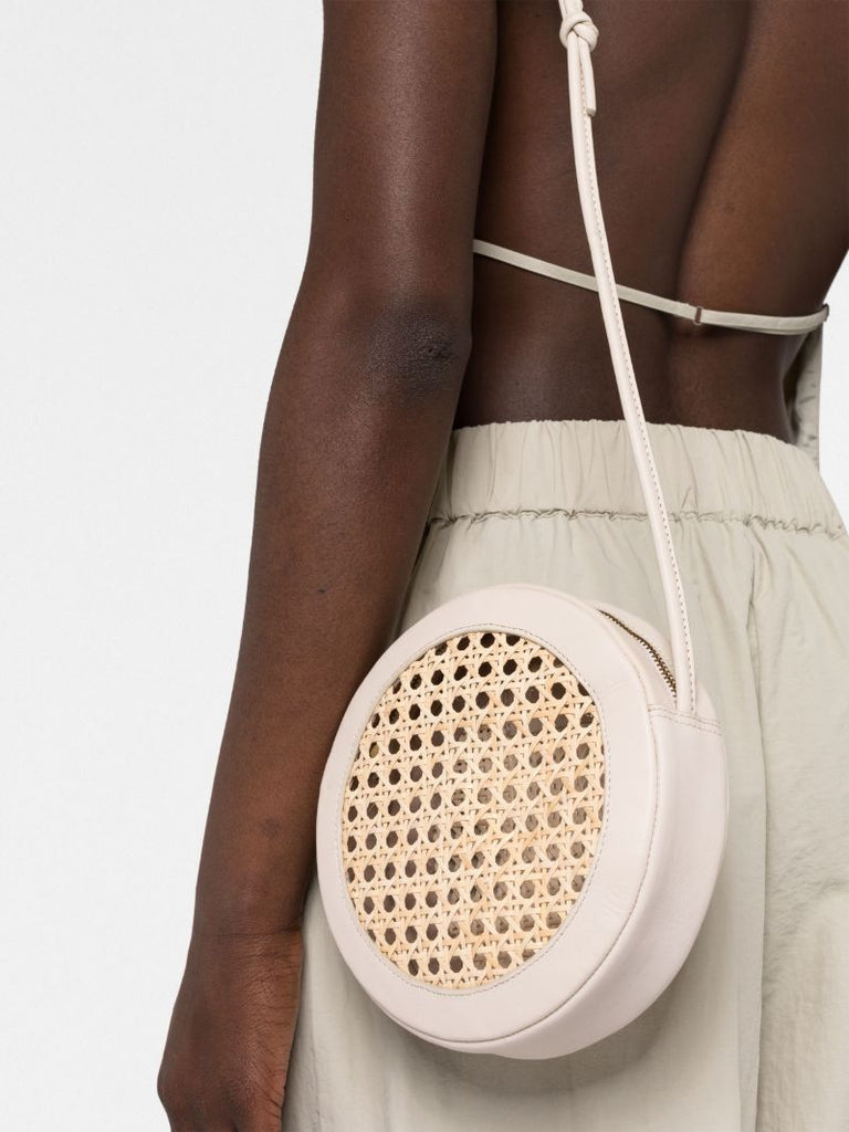 Neutral Rattan Cross Body Bag