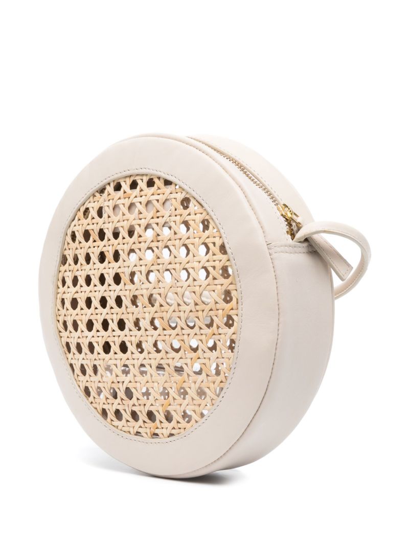 Neutral Rattan Cross Body Bag