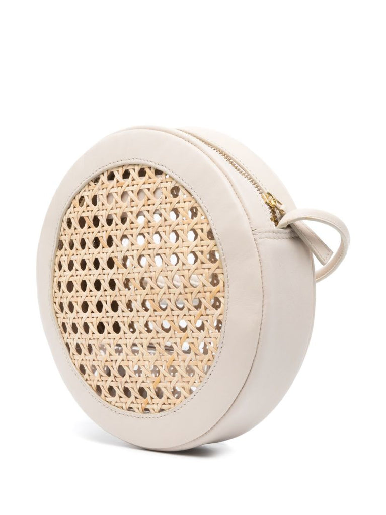 Neutral Rattan Cross Body Bag